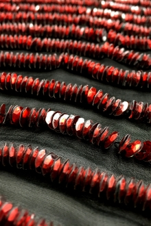 Red Novelty Sequins on Silk Chiffon0