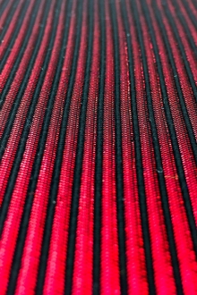 Metallic Ottoman in Red0