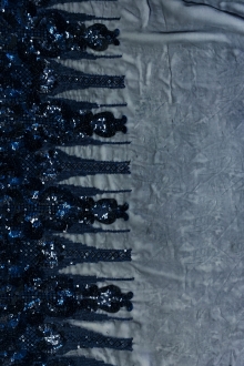 Silk Chiffon Panel with Heavy Sequined Border0