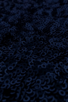 Mini Sequins on Stretch Tulle in Matte Midnight 0