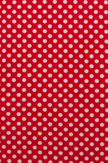 Cotton Jersey Polka Dot Print in Red0