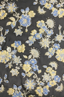 Metallic Silk Blend Organza Fil Coupé0