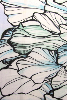 Printed Silk Organza0