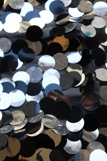 Paillettes on Silk Chiffon0