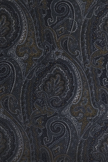 Italian Wool Twill Paisley Print0