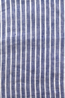 Linen Handkerchief Woven Stripe in Royal0
