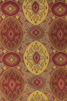 Silk Jacquard Brocade with Faux Ikat Pattern0