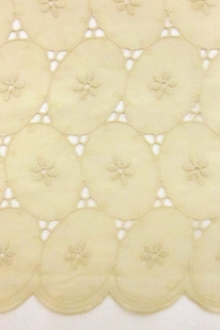 Cotton Voile Eyelet in Cream0