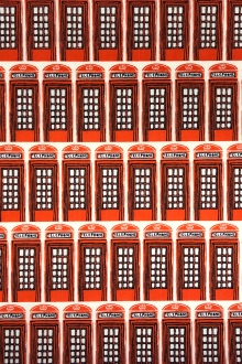 Cotton Broadcloth London Booths Print0