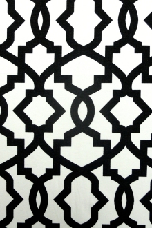 Black Imperial Trellis Cotton Canvas Print0