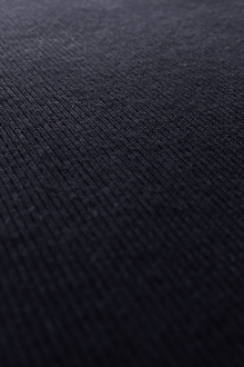 Japanese Cotton Tubular Rib Knit in Midnight Navy0