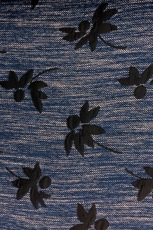 Cotton Blend Tweed Brocade with Large Flowers0