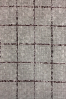 Italian Silk Linen Wool Blend Window Pane in Stone0