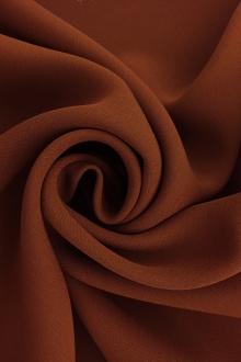 Italian Silk Marocain Crepe in Terracotta0