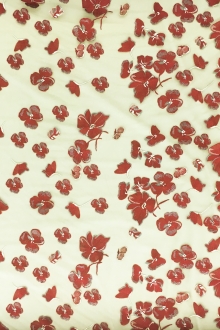 Embroidered Metallic Tulle with Degradé Flowers and Butterflies0