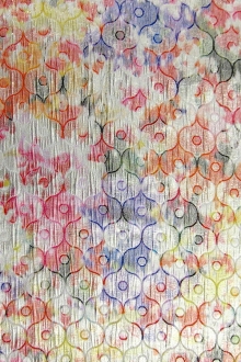 Printed Silk Blend Lamé0