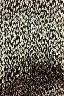 Silk Lurex Panne Velvet with Animal Print in Black and Gold0