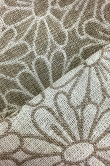 Doubleface Upholstery Linen Daisies Damask0