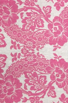 Linen Upholstery Floral Deco Print0