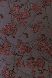 Metallic Floral Cloqué Brocade0