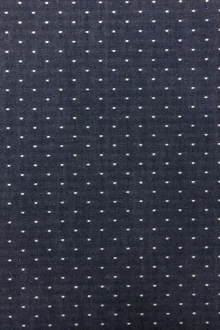 Cotton Chambray Dots in Indigo0