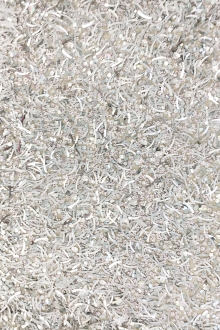 Novelty Sequined Tulle with Ostrich Feather Border0