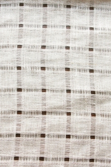 Linen Nylon Novelty Plaid Ecru0