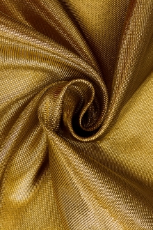 French Cotton Blend Metallic Twill in Dark Gold0