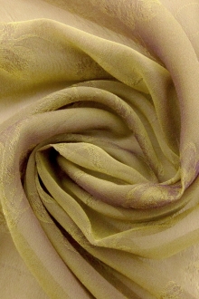 Iridescent Silk Chiffon Jacquard0