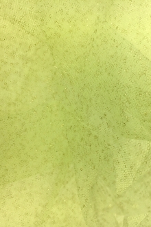 Metallic Nylon Tulle in Pistacchio and Gold0