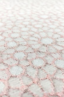 Metallic Acetate Blend Brocade in Light Pink0
