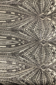 Metallic Embroidery and Sequins on Tulle0