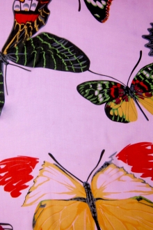 Silk Chiffon in Butterfly Print0