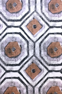 Linen Handkerchief Geometric Print 0