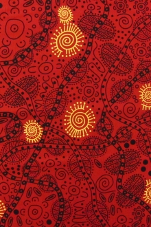 Australian Cotton Print With Aboriginal Motif0