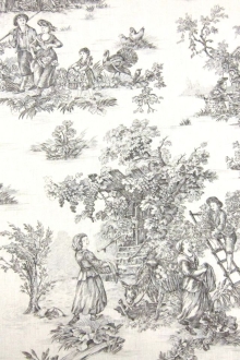 French Linen Toile de Jouy Print0