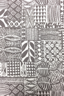 Upholstery Linen With Modern Tribal Pattern0