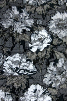 Silk Blend Metallic Fil Coupé Cloqué0