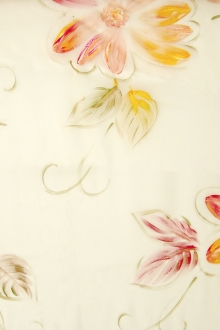Hand Painted Silk Chiffon0
