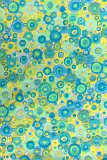 Vibrant Metallic Polyester Cloque with Dots0