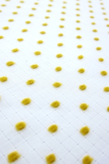 Cotton Plumetis in Toffee0