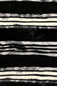 Printed Silk Gazar with Large Stripe Patterns0