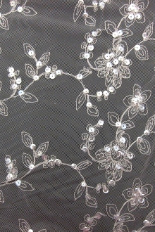 Embroidered Illusion with Hand Sewn Sequins0