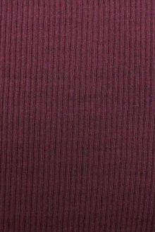 Virgin Wool Rib Knit in Grape0
