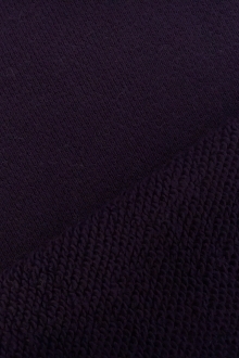 Large Loop Cotton French Terry Knit in Plum0