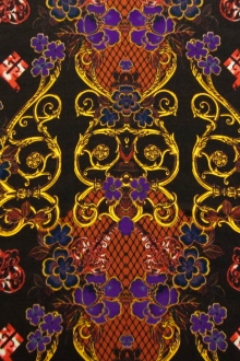 Printed Wool Challis0