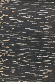 Sequined Nude Tulle with Feathers0