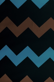 Geometric Zig Zag Silk and Polyester Blend Double Face Satin0