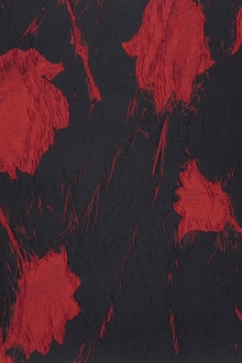 Silk Blend Cloque with Large Abstract Tulips0