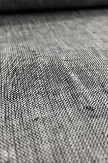 Two Toned Lightweight Linen in Black White0